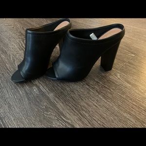 Black mule heels size 6